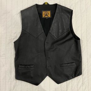 Black Leather Vest